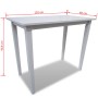 Mesa alta de madera blanca