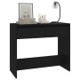 Mesa consola de madera contrachapada negro 89x41x76,5 cm