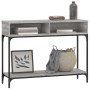Mesa consola madera de ingeniería gris Sonoma 100x30,5x75 cm