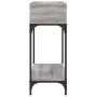 Mesa consola madera de ingeniería gris Sonoma 100x30,5x75 cm