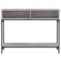 Mesa consola madera de ingeniería gris Sonoma 100x30,5x75 cm