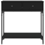Mesa consola madera de ingeniería negro 75x34,5x75 cm