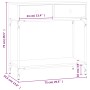 Mesa consola madera de ingeniería negro 75x34,5x75 cm