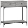 Mesa consola madera de ingeniería gris Sonoma 75x34,5x75 cm