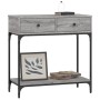 Mesa consola madera de ingeniería gris Sonoma 75x34,5x75 cm
