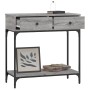 Mesa consola madera de ingeniería gris Sonoma 75x34,5x75 cm