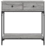 Mesa consola madera de ingeniería gris Sonoma 75x34,5x75 cm