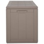 Caja de almacenaje para jardín 270 L PP ratán marrón