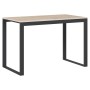 Escritorio de madera de ingeniería negro y roble 110x60x73 cm