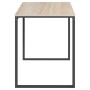 Escritorio de madera de ingeniería negro y roble 110x60x73 cm