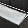 Caja de almacenaje de jardín ratán sintético negro 200x50x60 cm