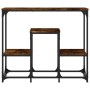 Mesa consola madera de ingeniería roble ahumado 89,5x28x76 cm