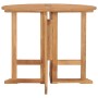 Mesa de comedor plegable para jardín madera de teca Ø90x75 cm