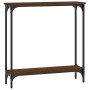 Mesa consola madera de ingeniería marrón roble 75x22,5x75 cm