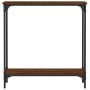 Mesa consola madera de ingeniería marrón roble 75x22,5x75 cm