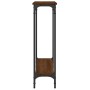 Mesa consola madera de ingeniería marrón roble 75x22,5x75 cm