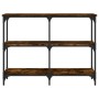 Mesa consola madera de ingeniería roble ahumado 100x29x75 cm