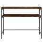 Mesa consola madera de ingeniería roble ahumado 100x35,5x75 cm