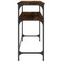 Mesa consola madera de ingeniería roble ahumado 100x35,5x75 cm