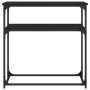 Mesa consola madera de ingeniería negra 75x35,5x75 cm