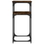 Mesa consola madera de ingeniería roble ahumado 75x35,5x75 cm