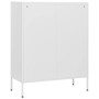 Armario de cajones de acero blanco 80x35x101,5 cm