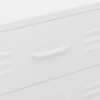 Armario de cajones de acero blanco 80x35x101,5 cm