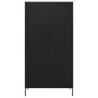 Armario de acero negro 90x50x180 cm
