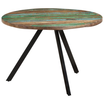 Mesa de comedor madera maciza reciclada 110x75 cm