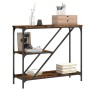 Mesa consola madera de ingeniería roble ahumado 88,5x30x75 cm