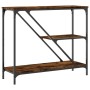 Mesa consola madera de ingeniería roble ahumado 88,5x30x75 cm