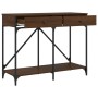 Mesa consola madera de ingeniería marrón roble 100x39x78,5 cm