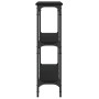 Mesa consola madera de ingeniería negra 75x22,5x75 cm