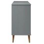 Mesita de noche MOLDE madera maciza de pino gris 113x40x80 cm