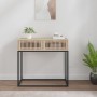 Mesa consola hierro y madera contrachapada 80x30x75 cm