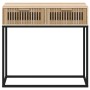 Mesa consola hierro y madera contrachapada 80x30x75 cm