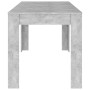Mesa de comedor contrachapada gris hormigón 140x74,5x76 cm