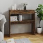 Mesa consola madera contrachapada roble ahumado 80x30x80 cm