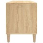 Mueble discos madera contrachapada roble Sonoma 100x38x48 cm