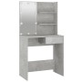 Tocador con LED color gris hormigón 74,5x40x141 cm