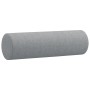 Cojines decorativos 2 uds tela gris claro Ø15x50 cm