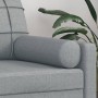 Cojines decorativos 2 uds tela gris claro Ø15x50 cm