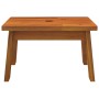 Taburete de madera maciza de acacia 38x26x22 cm