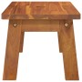 Taburete de madera maciza de acacia 38x26x22 cm