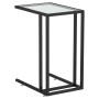 Mesa auxiliar de ordenador vidrio transparente 50x35x65 cm