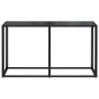 Mesa consola vidrio templado negro 140x35x75,5cm