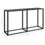 Mesa consola vidrio templado negro 140x35x75,5cm