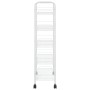 Carrito de cocina 5 niveles hierro blanco 46x26x105 cm