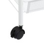 Carrito de cocina 5 niveles hierro blanco 46x26x105 cm