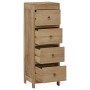 Cómoda de madera maciza de teca 30x30x90 cm